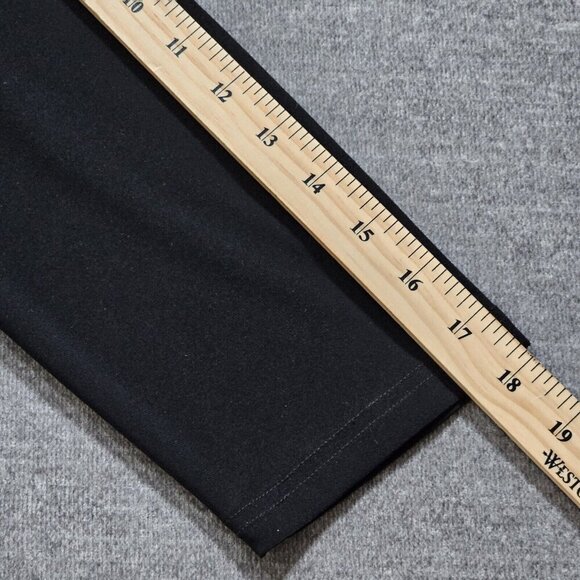 Sympli Top Women 12 Black Shawl Round Neck 3/4 Sleeve Lagenlook Drapey Goth - Picture 6 of 12